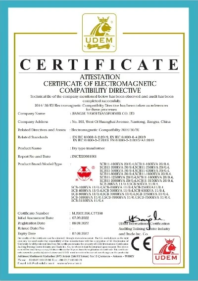 yawei dry type transformer certification yawei dry type transformer certification